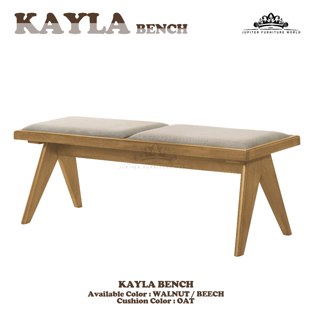 100% SOLID WOOD [JFW KAYLA BENCH CHAIR] RATTEN BENCH / LONG STOOL / BANGKU PANJANG / KERUSI MAKAN / 餐椅 / ENTRANCE BENCH