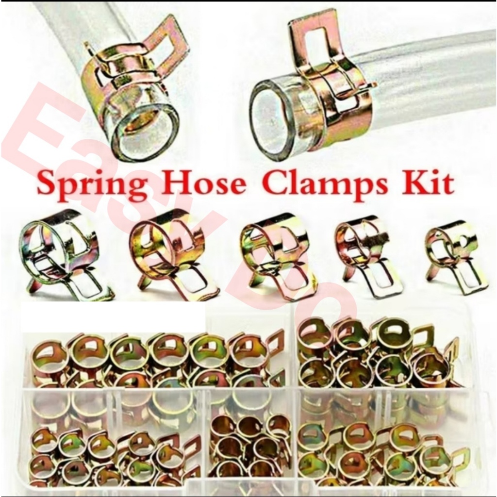Spring Clip Clamp Fuel Oil Line Vacuum Air Hose Car Lorry Motor Bike Truck