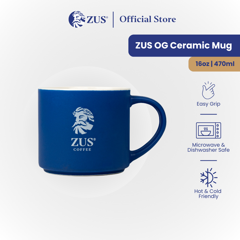 [GWP] [NOT FOR SALE] ZUS OG Ceramic Mug (16oz) - Thunder Blue/ Space Black/ Cloud White
