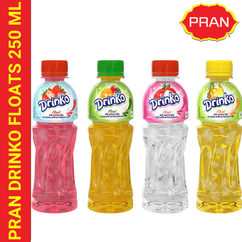 DRINKO FLOATS DRINK MANGO/LYCHEE/P.APPLE/STRAWBERRY 250ML