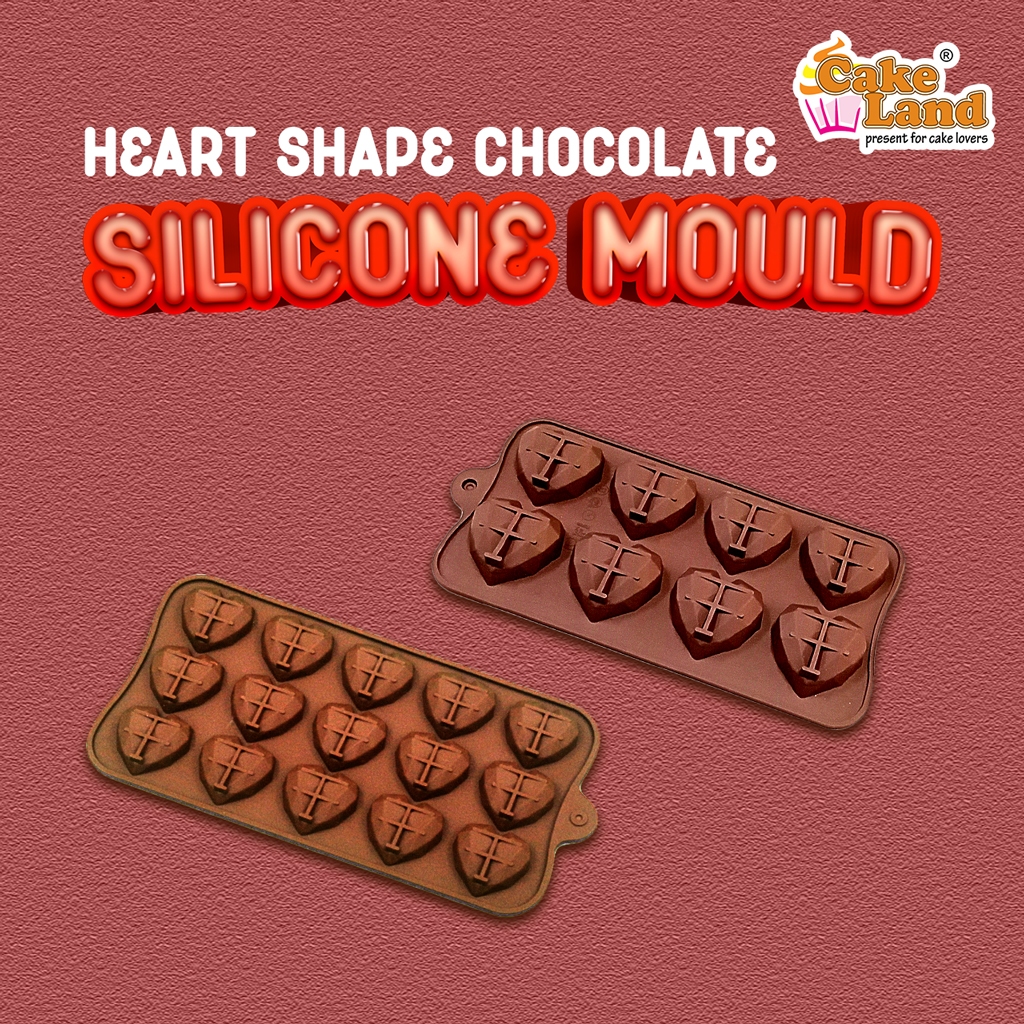 CAKE LAND Chocolate Heart Shape Silicone Mould