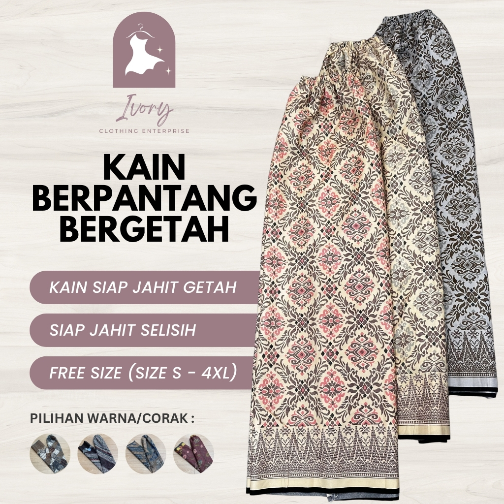 Kain Berpantang Bergetah / Confinement Sarong / Kain Batik Instant / Basahan / Maternity Skirt [1075 - 1077]