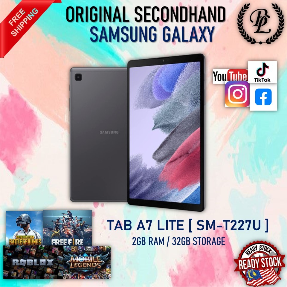 [ SECONDHAND ] 100% ORIGINAL SAMSUNG GALAXY TAB A7 LITE [ SM-T227U ] READY STOCK ( WIFI | LTE )