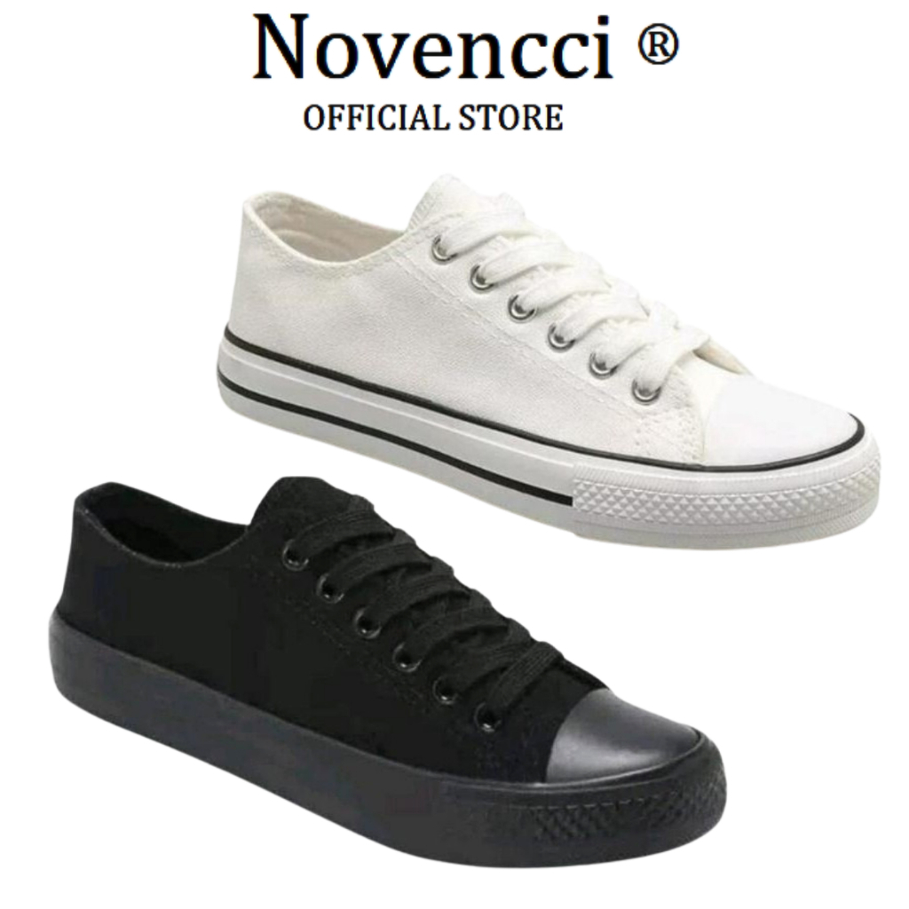 Novencci Canvas Sneakers Men Women Unisex Low Top Uniform School