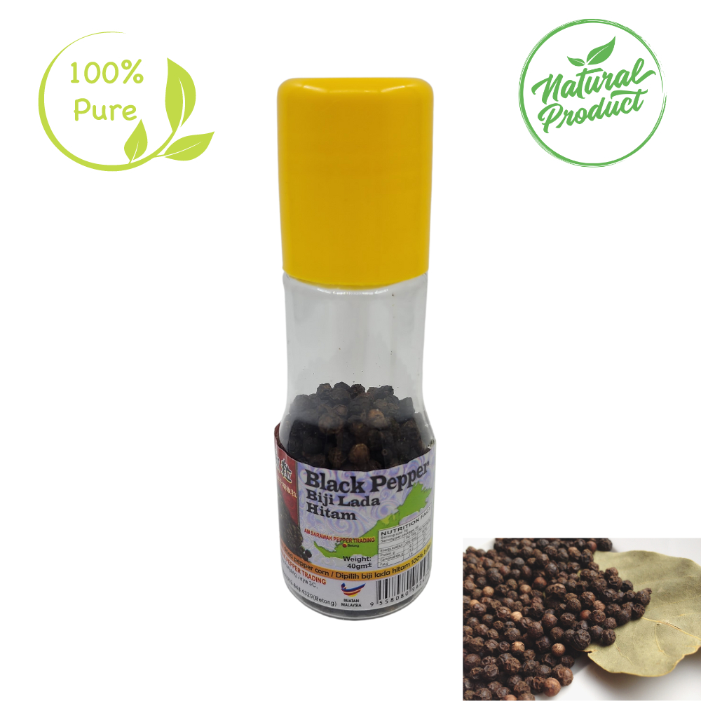 AM SARAWAK 100% Pure Dried Selected Sarawak Black Pepper Berries/Lada Hitam Sarawak Terpilih Kering Asli/砂拉越纯正精选烘干黒胡椒粒