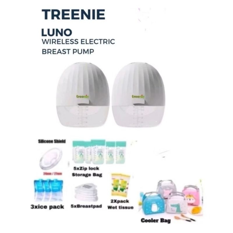 17pc free gift+1 Year Warranty Treenie Luno Wearable Handsfree Breast Pump
