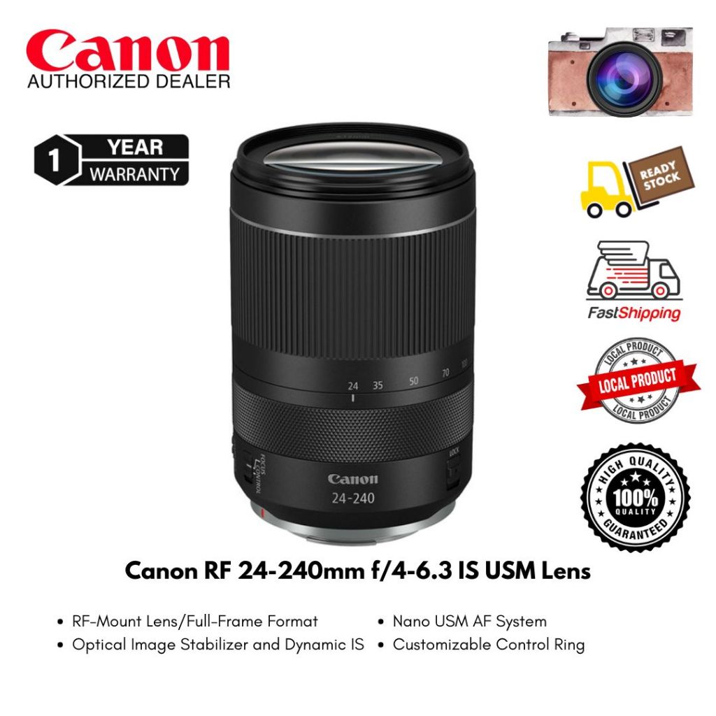 Canon RF 24-240mm f/4-6.3 IS USM Lens ( 1 Year Warranty )