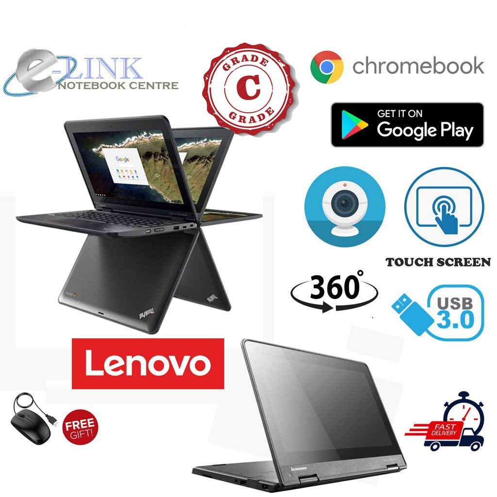 ( Termurah Chromebook  Flip Touch 2 in 1 Grade C Google Play Store  ) Lenovo Yoga 11E ( Please Read Descrption )