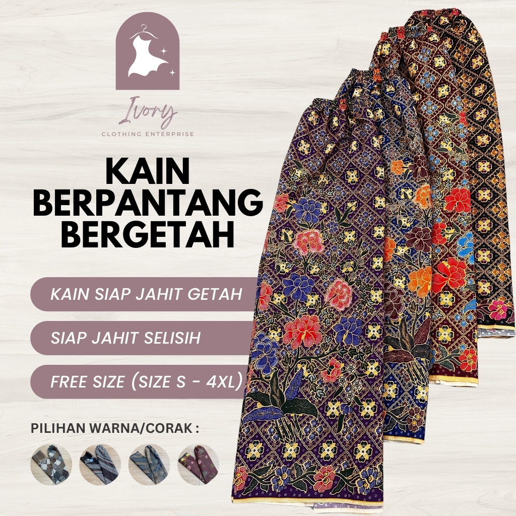 Kain Berpantang Bergetah / Confinement Sarong / Kain Batik Instant / Basahan / Maternity Skirt [1081 - 1084]