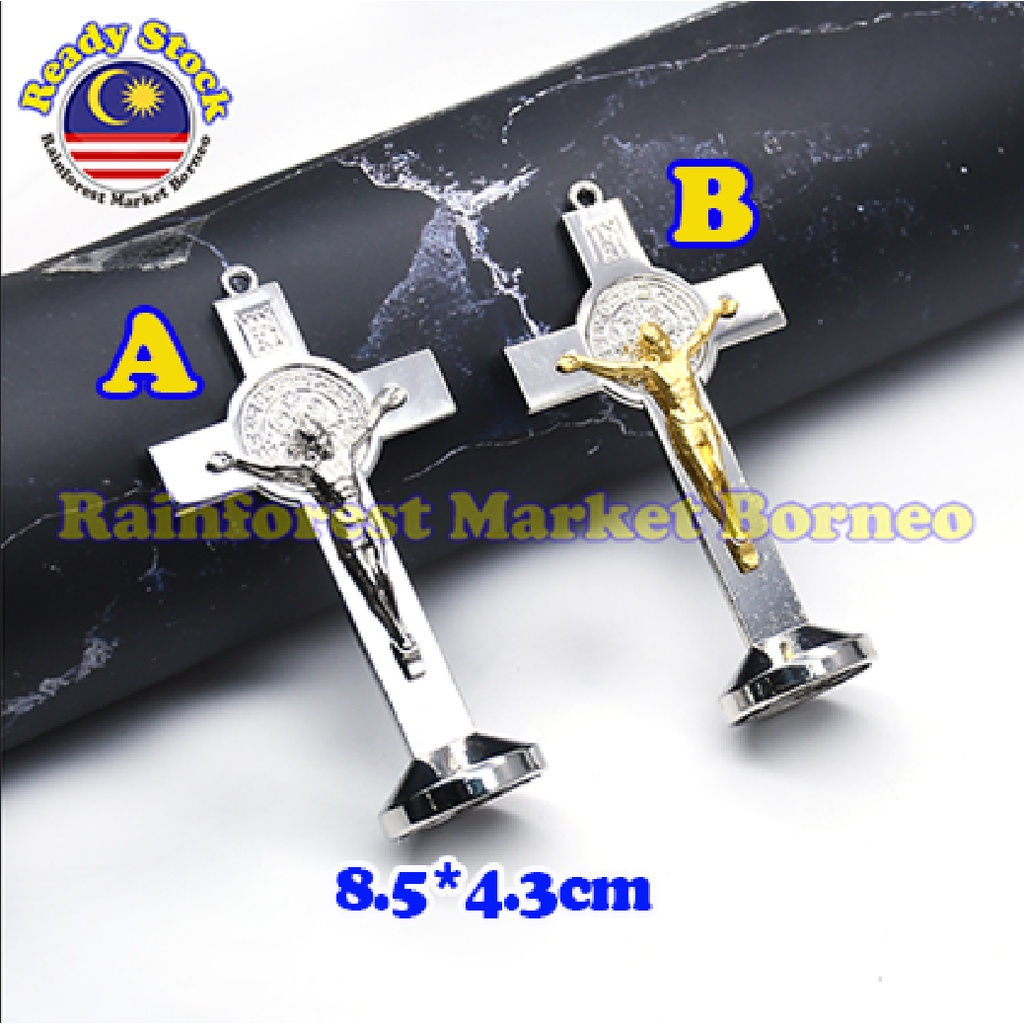 RMC6072 Standing Crucifix Cross car Decor Table Top Home Deco Jesus St Benedict Catholic Religious protection