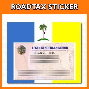 Roadtax Sticker Holder - Pulau Pinang Penang Flag Roadtax