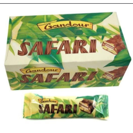 Safari Caramel Crisp Chocolate 32G - 1 Box (Pack of 12)