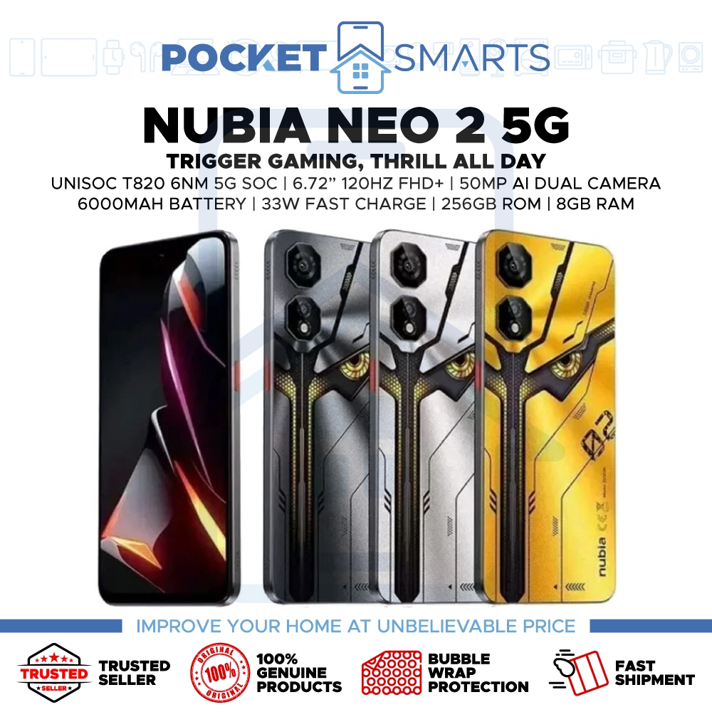 [Special Promo] Nubia Neo 2 5G (256GB ROM | 8GB RAM) 1 Year ZTE Malaysia Warranty