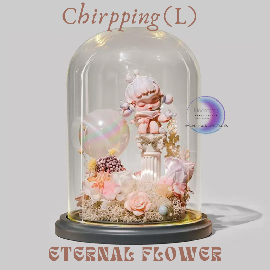 Skullpanda Warmth(L)Popmart Eternal Flowers with Blind Box Figures Merchandise Preserved Flower Dried Flower Birthday