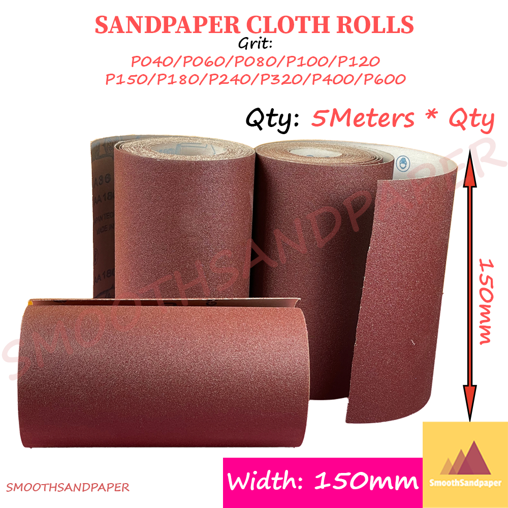 Sandpaper Cloth Roll 150mm Width Aluminium Oxide KAIN 软布砂布卷 image 2