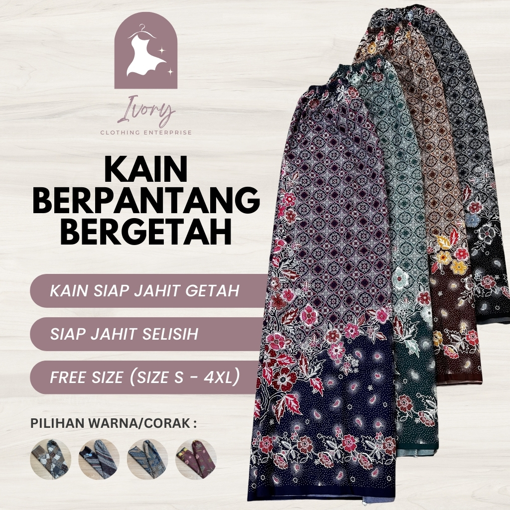 Kain Berpantang Bergetah / Confinement Sarong / Kain Batik Instant / Basahan / Maternity Skirt [1098 - 1101]