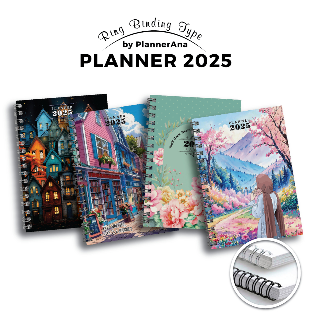 Buku Planner 2025 PlannerAna Set Calendar Ring Diary Financial Journal Malaysia Singapore