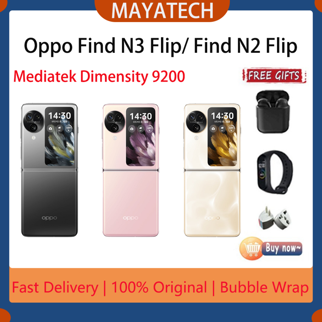 Brand New Oppo Find N3 Flip/Oppo Find N2 Flip Dimensity 9000+ Foldable AMOLED 120Hz Dual SIM OPPO Find N 5G Phone