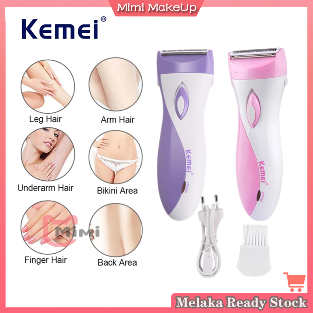 KEMEI Women's Shaver Epilator Electric Rechargeable Lady Shaving Trimmer Hair Removal For Female Leg Bikini Underarm