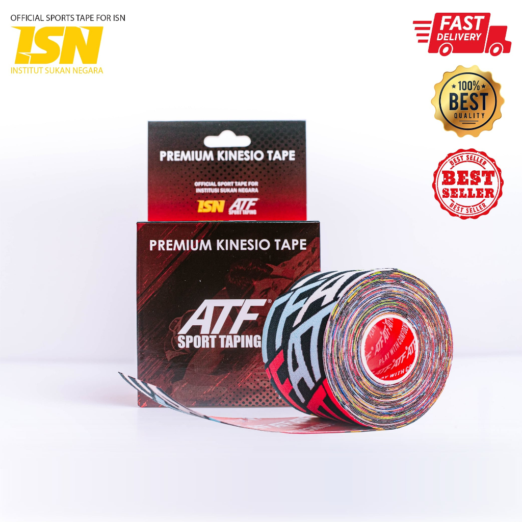 Kinesiology Tape Elastic Physio Rehab Sport By ATF SPORT TAPING (Design)