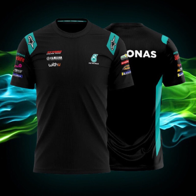 Jersi Official Petronas Yamaha Sepang Racing Team SRT MotoGP 2021 Short Long Sleeve Prysm Official Merchandise Jersey