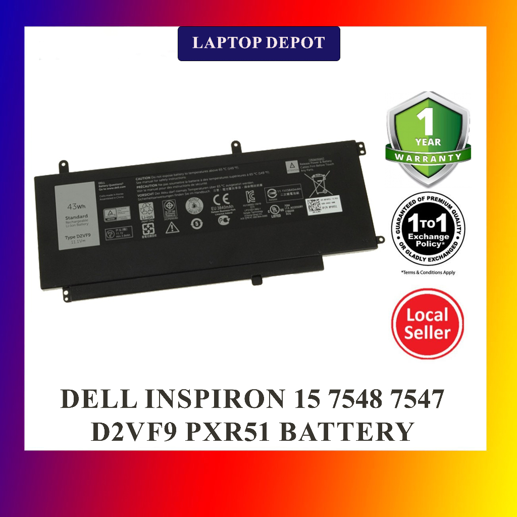 Dell Inspiron 15 7547 7548 0PXR51 PXR51 D2VF9 Original Replacement Laptop Battery