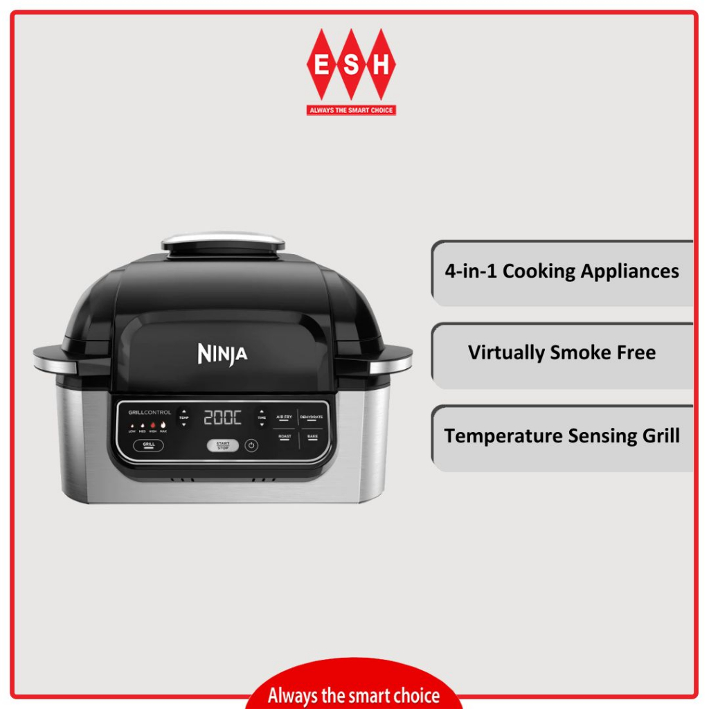 Ninja Foodi Smokeless Indoor Air Grill (1760W) AG301 | ESH