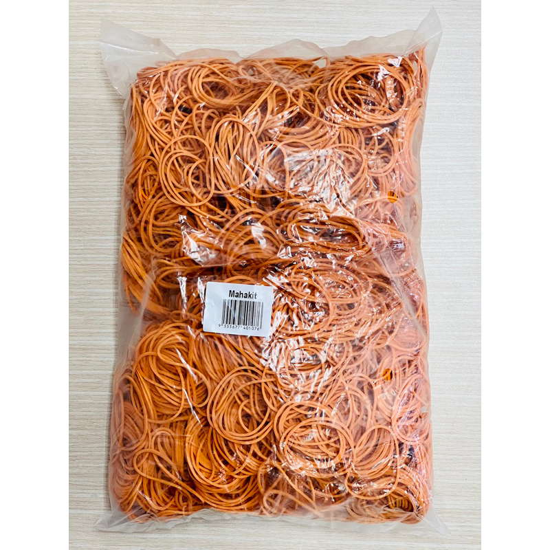 Virgin Rubber Band packed 1kg [ Orange ] 1½" / 1" - Mahakit Diamond Gelang Getah