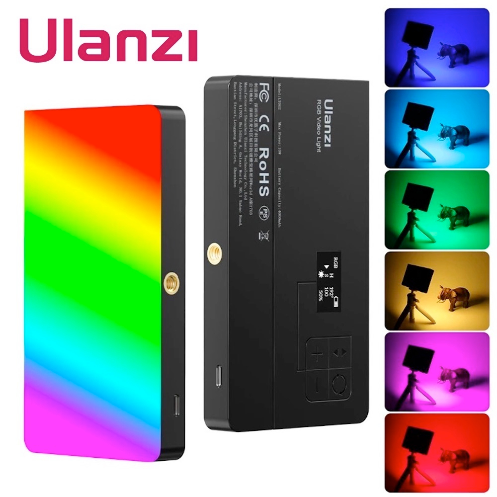 Ulanzi LT002 4000mAh 7" LED Panel Video Light RGB Color Pocket Studio Lamp