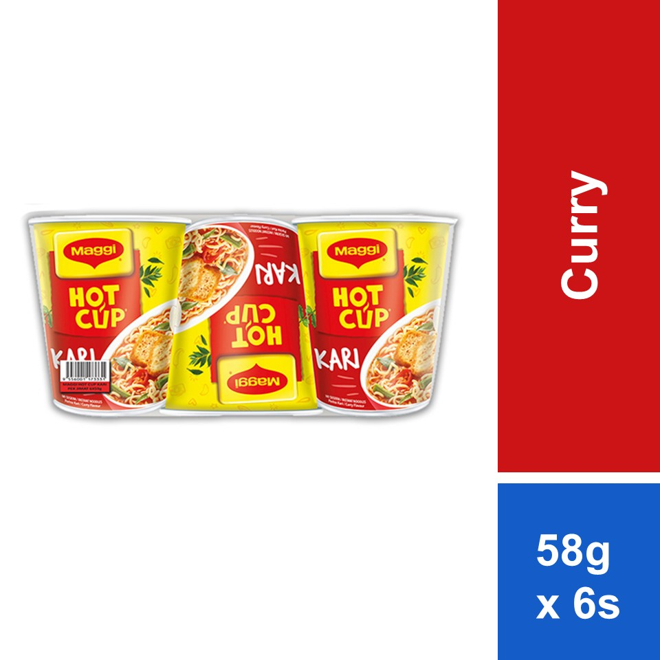 Maggi Hot Cup Curry 58g x 6s