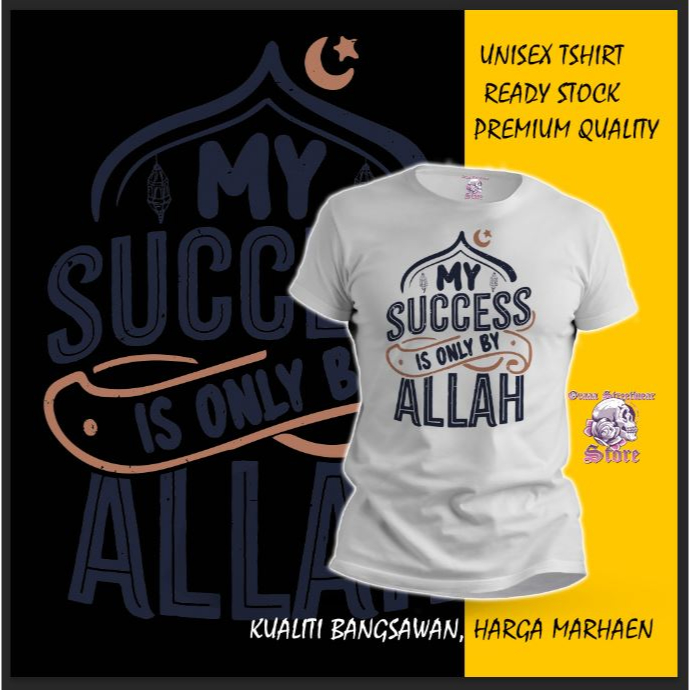 Ready StockIslamic Streetwear Premium T-shirt Design Lelaki Wanita Cotton Men Women TShirt Unisex Men Women Round Neck