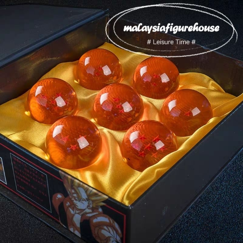 READY STOCK7.6CM DRAGON BALL SHENRON CRYSTAL BALL FULL SET FIGURE STATUE MODEL GIFT BOX 七龙珠 龙珠 礼盒 许愿港版 手办 模型 雕像