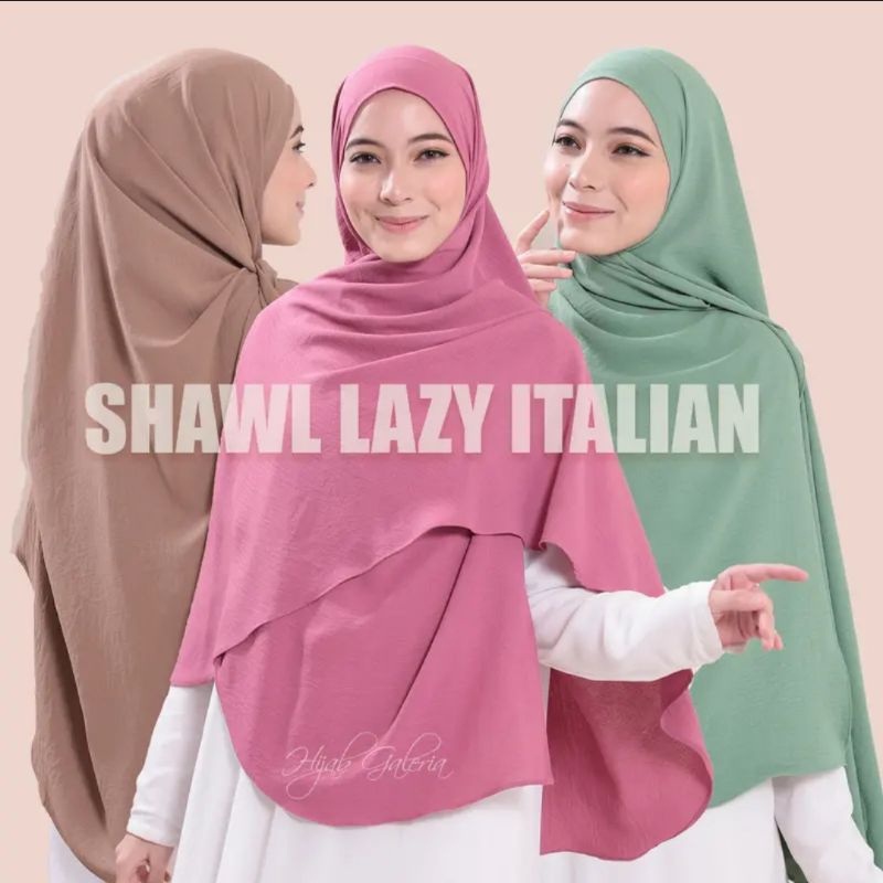 TUDUNG LAZY SHAWL ITALIAN (READY STOCK)