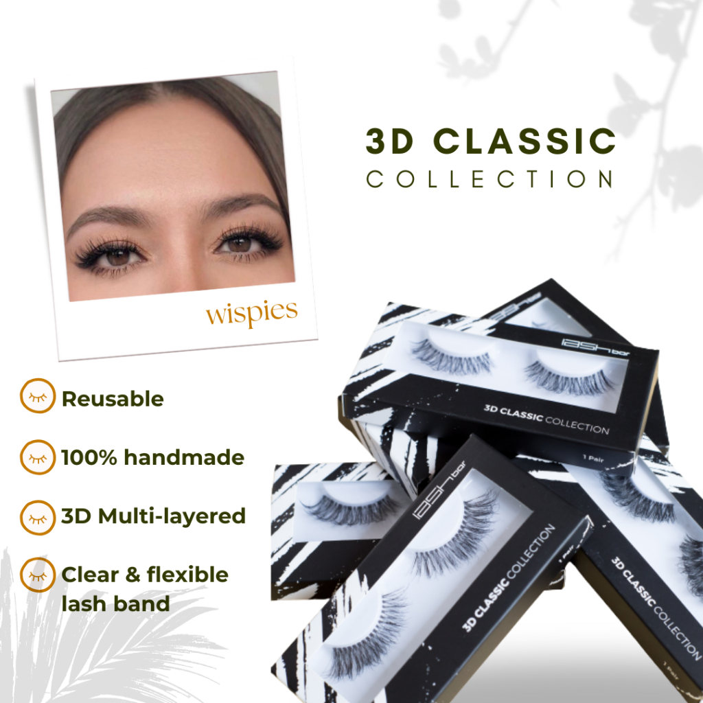 [Ready Stock] LASH BAR 3D Handmade False Eyelashes (3D Classic) Fake Eyelashes / Bulu Mata Palsu 假睫毛