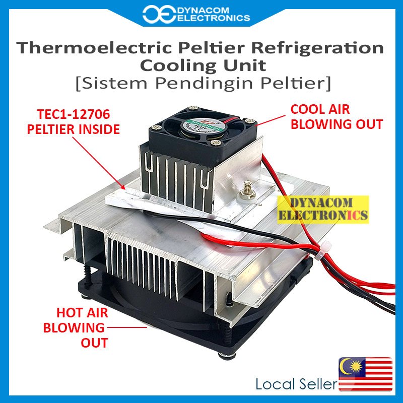 TEC1-12706 Thermoelectric Peltier Refrigeration Cooling Unit Cooling System [Sistem Pendingin Peltier]