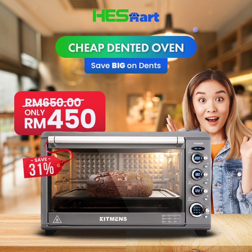 KITMENS Dented Oven Cheap Oven Big Oven Kitchen Oven Heavy Duty Oven Digital Oven 60L Oven 65L Oven Besar Oven Baking