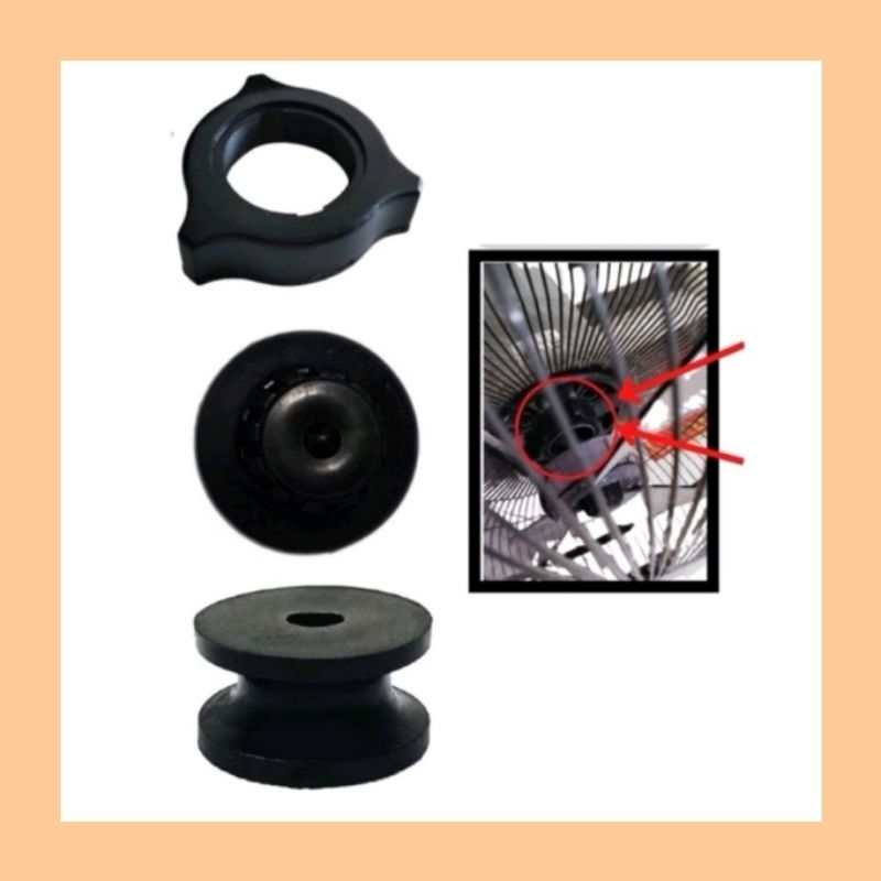 [Ready Stock] HICOOK Geloof Multi Fan Guard Knob Replacement Inside Outside Fan Bush Rubber Table Fan Stand Fan Wall Fan
