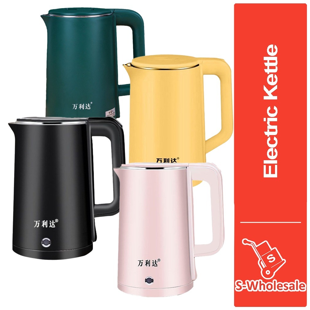 S-wholesale 2 Liter Electric Kettle Various Color Ketel Jug Elektrik Convenient Tea Maker Hot Water Kettle Air Panas