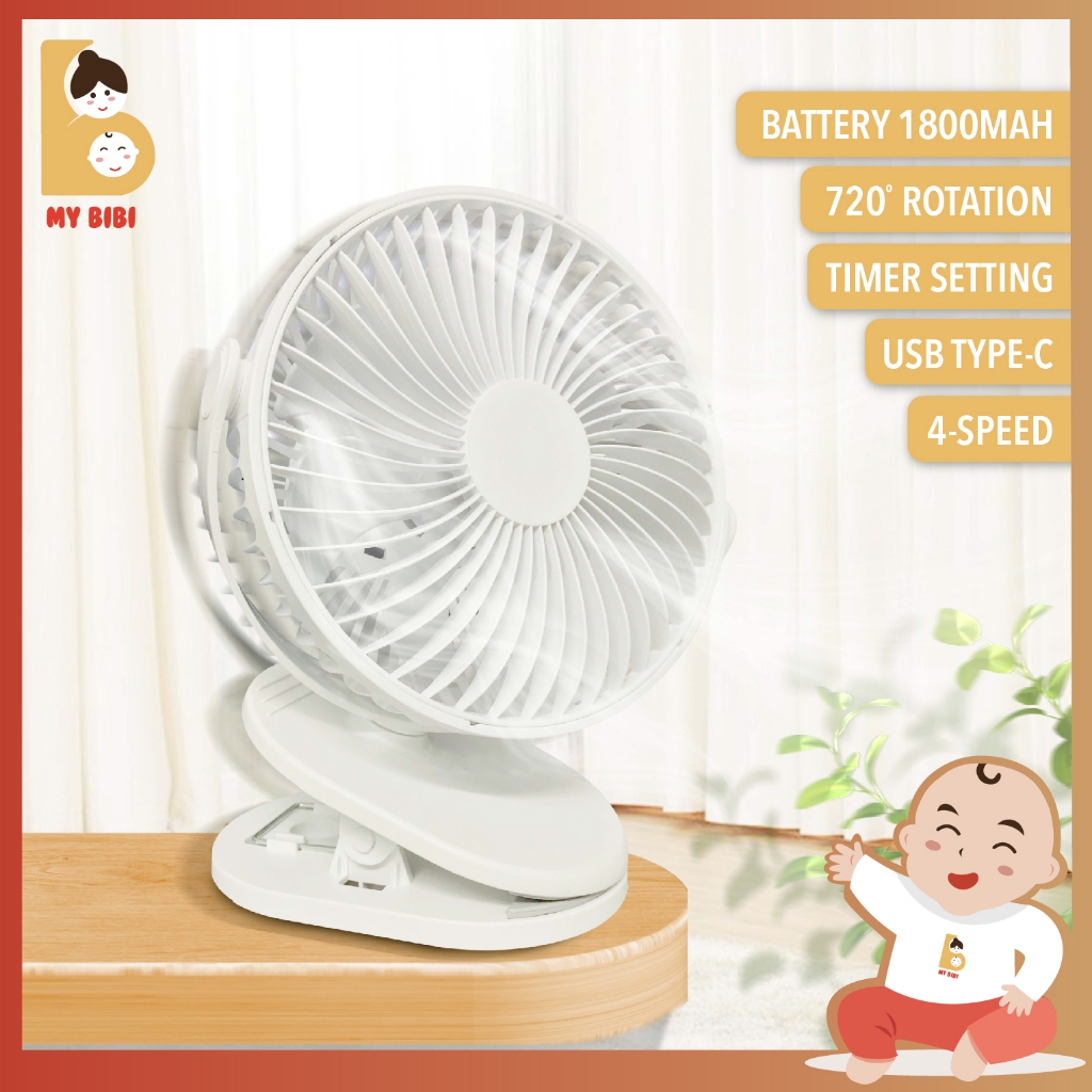 Portable mini fan USB kipas stroller baby mini kipas camping mini clip table fan portable rechargeable mini clip fan usb