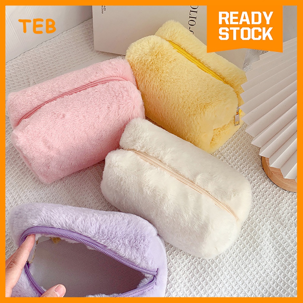 [TEB] Lovely Plush Makeup Bags for Women Soft Travel Cosmetic Bag Organizer Case Young Lady Girls Make Up Case