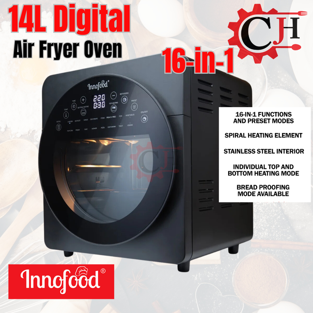 Innofood 16in1 Digital Air Fryer Oven With Fermenting And Dehydrating Function (14.0L) KT-CF14D