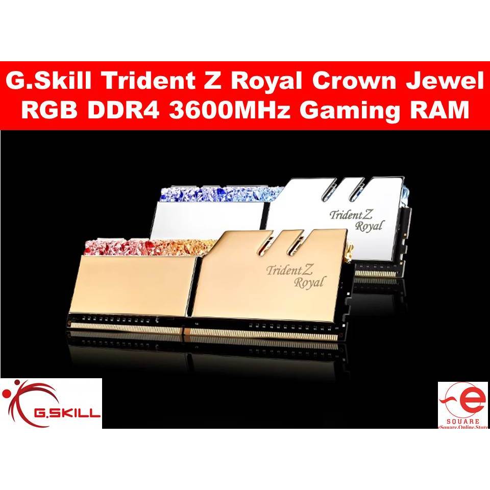 G.Skill Trident Z Royal Crown Jewel RGB DDR4 3600MHz Gaming RAM