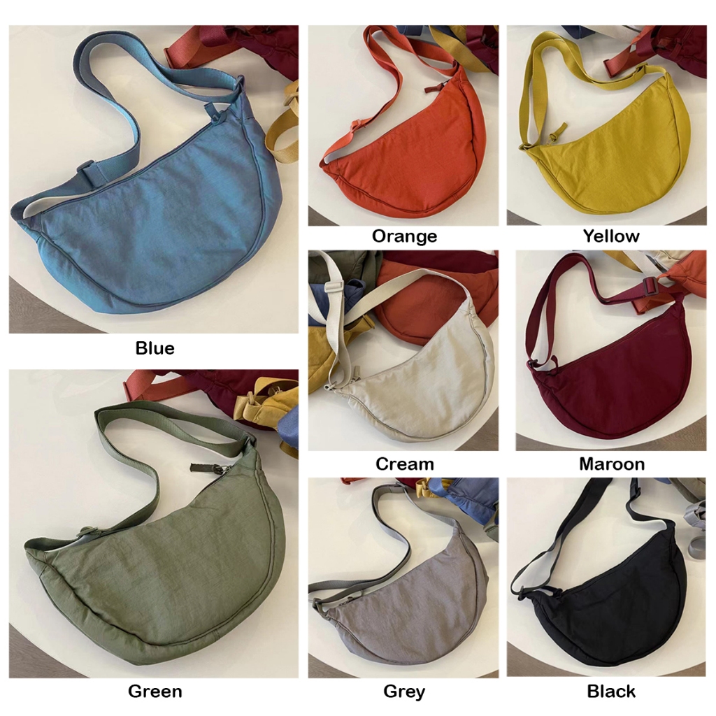 BBD Unixxx Quality Crossbody Lightweight Crescent Nylon Shoulder Bag for Men Women Beg Wanita Murah BG944