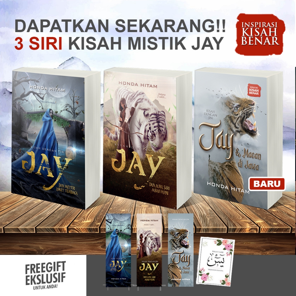 [ NOVEL MISTIK KISAH BENAR ] KISAH DENGAN JIN - KISAH JAY (SIRI 1, 2 & 3) | KARYA HONDA HITAM
