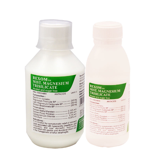 Rexom Mist Magnesium Trisilicate (MMT) 120ml- Heart Burn / Acid Reflux / indigestion / Pedih Hulu Hati /Gastrik