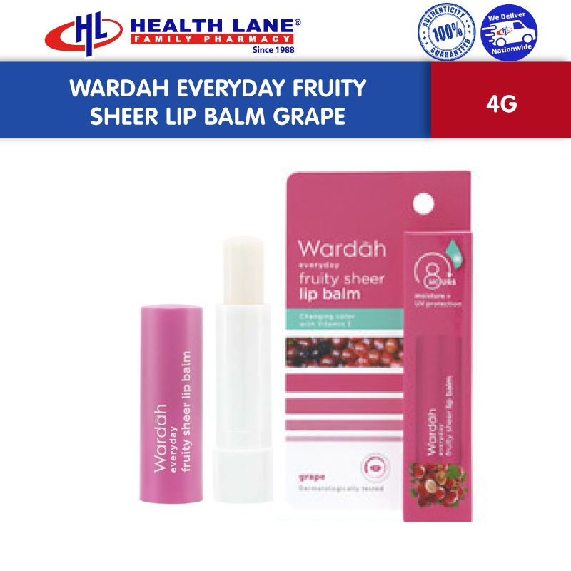 Wardah Everyday Fruity Sheer Lip Balm Grape (4g