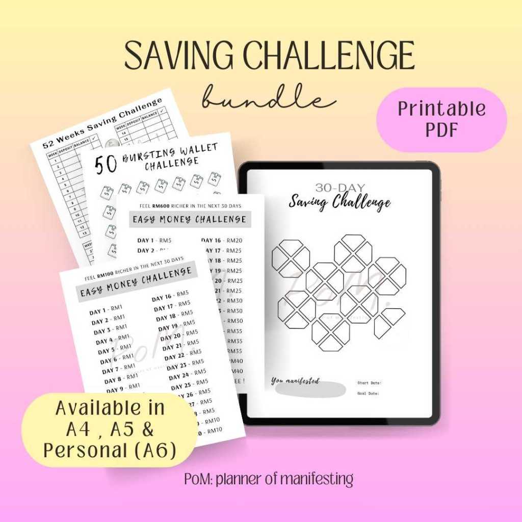 [PDF]Saving Challenge Tracker Bundle A,Money Savings Tracker,Cash Planner,Monthly Weekly,Daily Saving Tracker