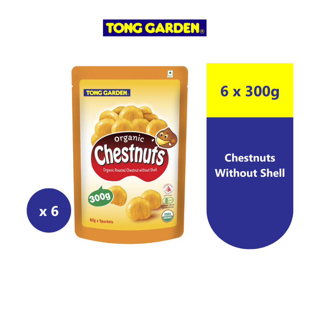 Tong Garden Organic Chestnuts Without Shell 300g x 6 packets