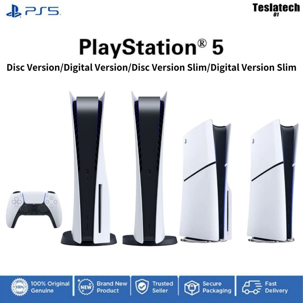 【Ready stock】Sony Playstation5 PS5 Slim 1TB/825GB game console Digital optical drive UHD 8K TV Malaysia Warranty