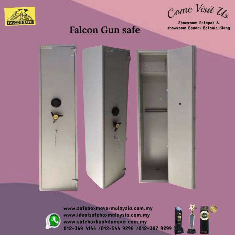 falcon gun safe box riffle safe box keylock lock only gun safety box